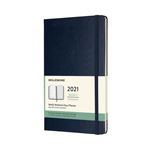 Agenda-carnet 2021 semainier Moleskine Rigide grand format Bleu