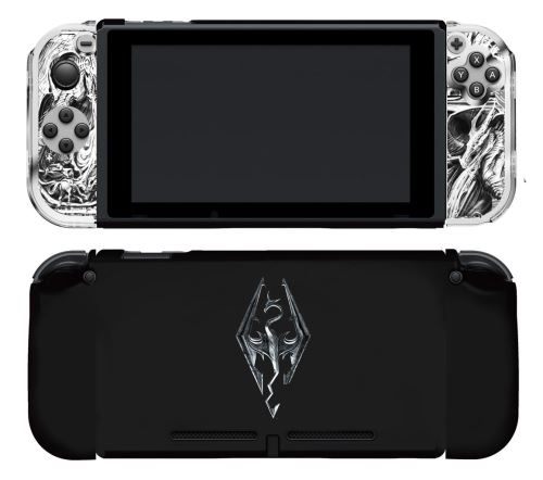 Protecteur Hori Skyrim The Elder Scrolls V Noir et gris pour Nintendo Switch