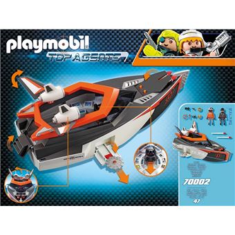 Playmobil Top Agents 70002 Bateau Turbo SPY TEAM