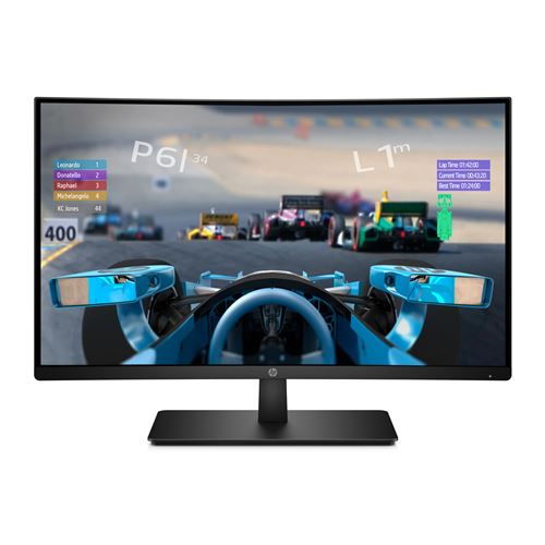 HP 27x - LED-monitor - gebogen - 27 - 1920 x 1080 Full HD (1080p) @ 120 Hz - VA - 300 cd/m² - 3000:1 - 5 ms - HDMI, DisplayPort - jackzwart - voor HP 14, 15, 17; Desktop M01; ENVY TE01; ENVY x360; Pavilion 15, TP01; Pavilion x360