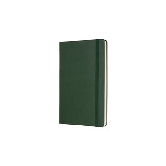 Carnet classique grand format Moleskine à pages blanches couverture rigide Vert