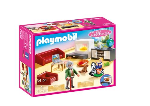Playmobil Dollhouse 70207 Salon avec cheminée