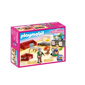 Playmobil Dollhouse 70207 Salon avec cheminée