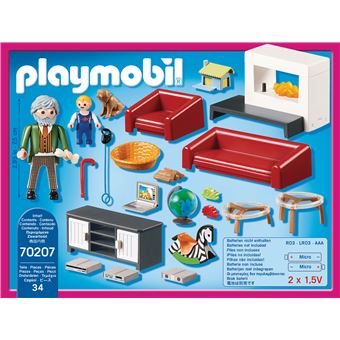 Playmobil Dollhouse 70207 Salon avec cheminée