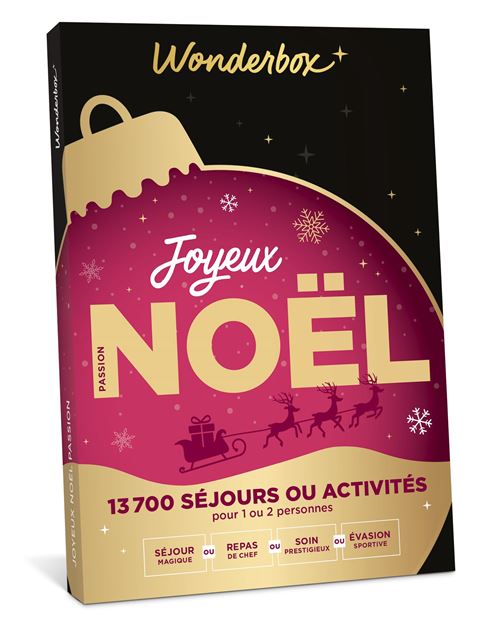 Coffret cadeau Wonderbox Joyeux Noël Sensation Passion