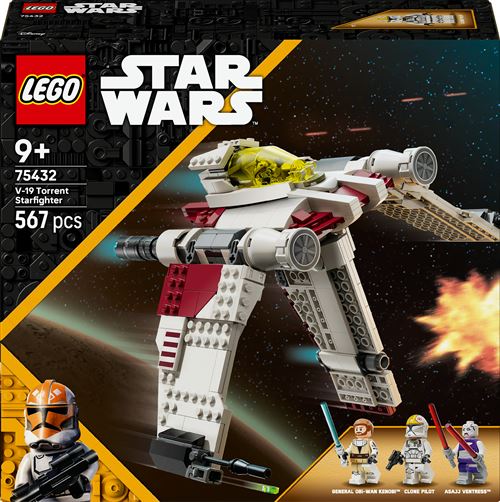 LEGO Star Wars 75432 The Clone Wars Chasseur V 19 Torrent Jeu de Construction dès - vue 2