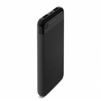 Belkin BoostCharge - Mobiele oplader - 10000 mAh - 3.4 A - 2 uitgangsaansluitingen (USB) - op kabel: Lightning - zwart - 1