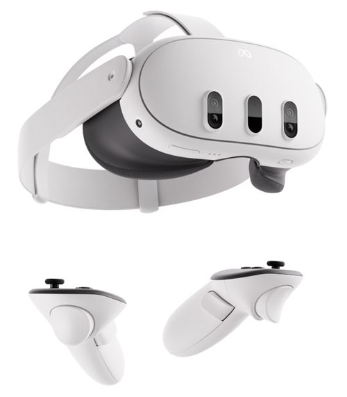 Casque réalité virtuelle et mixte Meta Quest 3 128 Go Blanc État correct - Meta reconditionné disponible sur Fnac