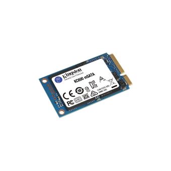 Kingston KC600 - SSD - chiffré - 512 Go - interne - mSATA - SATA 6Gb/s - AES 256 bits - Self-Encrypting Drive (SED), TCG Opal Encryption