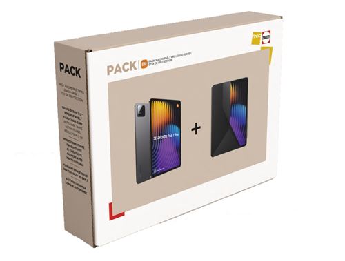 Pack Tablette tactile Xiaomi Redmi Pad 7 Pro 11,2 Wifi 256 Go Gris + Etui pour tablette Pad 7 Pro Noir