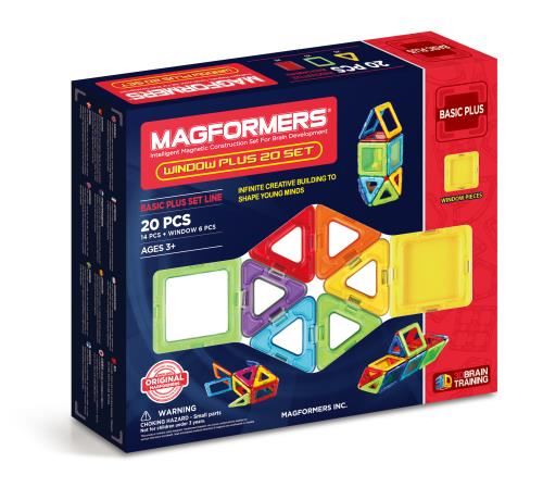 Jeu de construction Magformers Window Plus 20 pièces