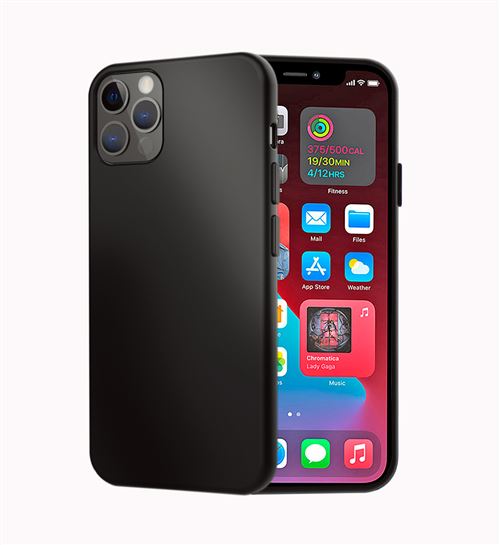 Coque silicone So Seven pour iPhone 12/12 Pro Noir
