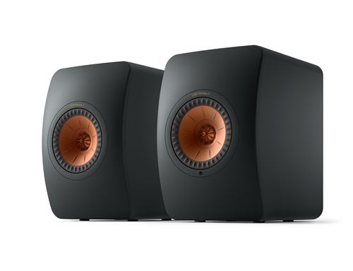 Enceintes actives connectées Hifi Kef LS50 Wireless II Vendue par paire Noir Carbone