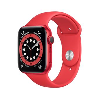 Apple Watch Series 6 GPS, 44mm boitier aluminium rouge avec bracelet sport  rouge - Fnac.ch - Apple Watch