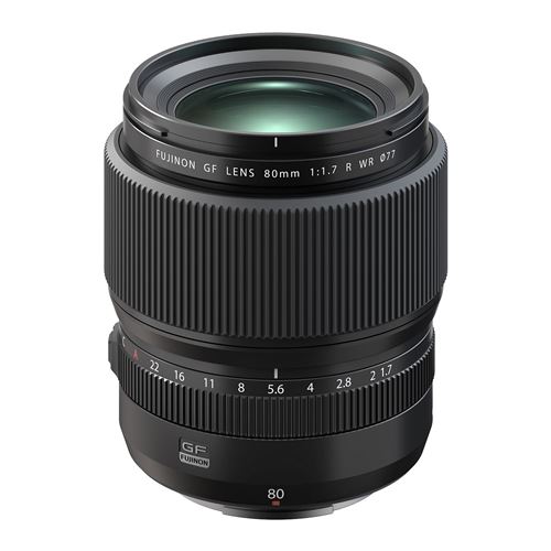 Objectif hybride Fuji GF 80mm f/1.7 R WR Noir