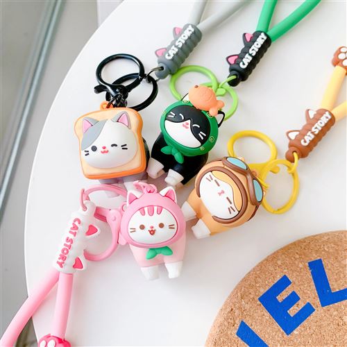 Kenji Mima Schlüsselanhänger - Cat Story Keyring - Zufallsmuster