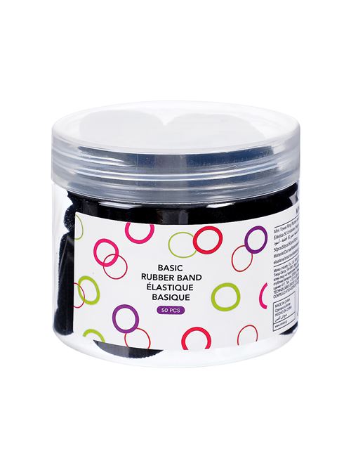 Pack 50 élastiques à cheveux Miniso Noir