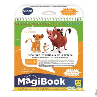 Magibook Le Roi Lion Vtech Decouvre Les Animaux De La Savane Ordinateur Educatif Achat Prix Fnac