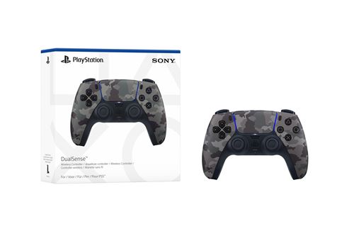 Manette sans fil Sony DualSense pour PS5 Gris Camouflage