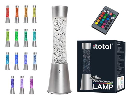 Lampe à poser Itotal Paillette avec télécommande à changement de couleurs