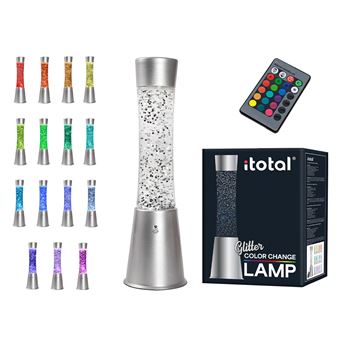 Lampe à poser Itotal Paillette avec télécommande à changement de couleurs