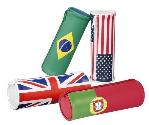 VIQUEL Trousse scolaire ronde  1 compartiment World Mod&egrave;le al&eacute;atoire 