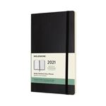 Agenda-carnet 2021 semainier Moleskine Souple grand format Noir