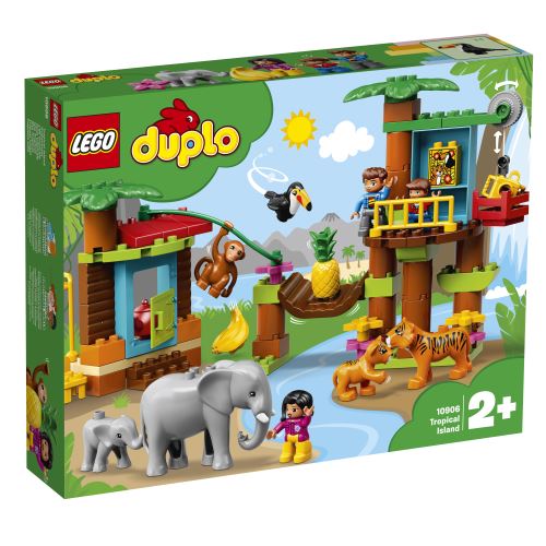 Lego-Duplo L’Île Tropicale Pour Tout Petits, Fille Et Garçon Dès 2 Ans, 73 Pièces 6 Animaux 10906