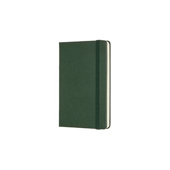 Carnet classique format de poche à pages blanches Moleskine couverture rigide Vert