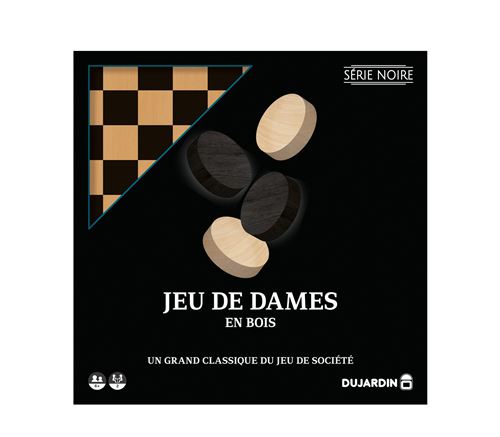 Jeu Classique Dujardin Série Noire Dames – Plateau pour 2 Joueurs