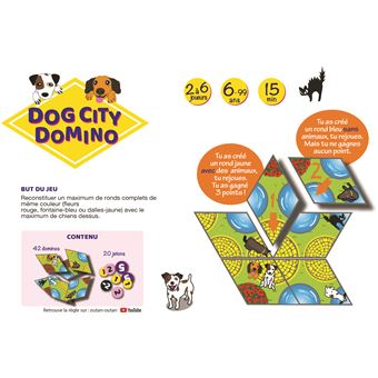 Jeu de société Orang outan Dog City Domino