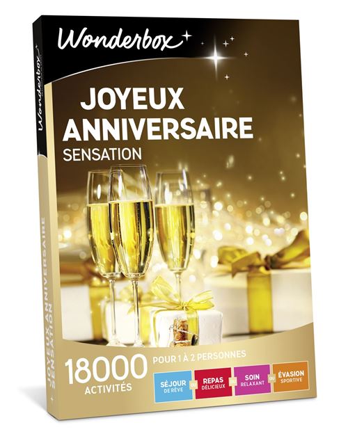 Coffret cadeau Wonderbox Joyeux anniversaire Sensation