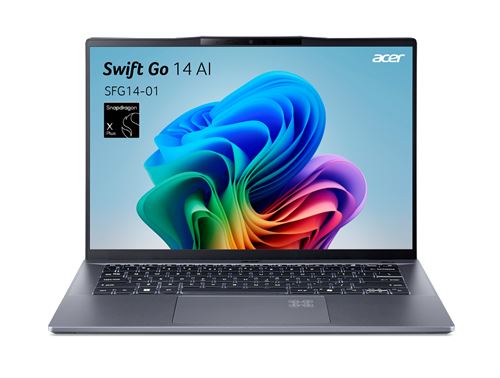 PC Portable Acer Swift Go 14 Ai Sfg14-01-X5Aq 14,5" Copilot+ Qualcomm® Snapdragon® X Plus 16 Go Ram 512 Go SSD Gris
