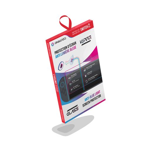 Verre trempé pour Nintendo Switch 2 Oniverse Protection écran verre trempé 9H Anti Lumière Ultra Fin Résistant aux