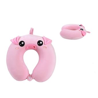 Oreiller de voyage Itotal Cochon Rose