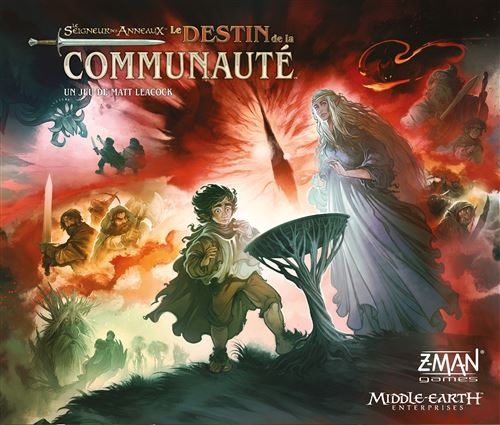 Boite de Jeu de stratégie Asmodee Seigneur des Anneaux Le Destin de la Communauté