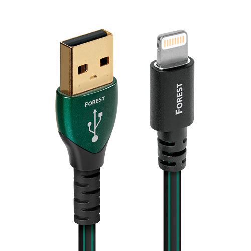 Câble Audioquest Lightning USB-A Forest 1.5 m Vert et Noir