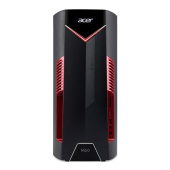 Acer Nitro 50 N50-600 - Towermodel - 1 x Core i5 9400F / 2.9 GHz - RAM 8 GB - SSD 128 GB, HDD 1 TB - DVD-brander - GF GTX 1650 - GigE, 802.11ac Wave 2, Bluetooth 5.0 - WLAN: 802.11a/b/g/n/ac Wave 2, Bluetooth 5.0 - Win 10 Home 64 bits - monitor: geen - to