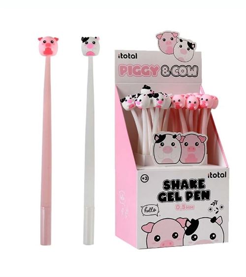 Stylo à bille flexible Itotal Piggy & Cow Modèle aléatoire
