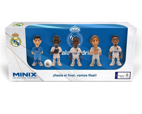 Pack de 5 Figurines Minix Football Stars Real Madrid Courtois Camavinga Modric Vinicius Bellingham
