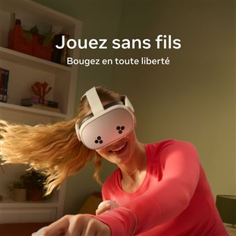 Casque de réalité virtuelle et mixte Meta Quest 3S 128 Go Blanc