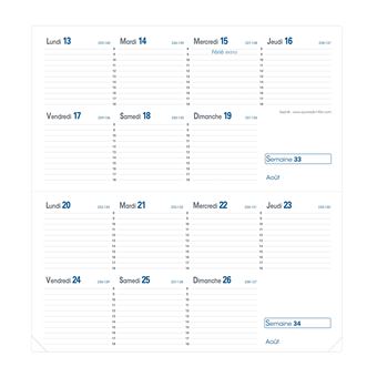 Quo Vadis - Bloc Mensuel - 2025 - Français - Fantaisie - Multicolore - 12 Mois De Janvier à Décembre - 16x33,5 Cm - Papier Clairefontaine Blanc - Fabrication Française Pas Cher | Bureau Vallée