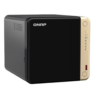 QNAP TS-464 - Serveur NAS - 4 Baies - SATA 6Gb/s - RAID RAID 0, 1, 5, 6, 10, JBOD - RAM 8 Go - 2.5 Gigabit Ethernet - iSCSI support