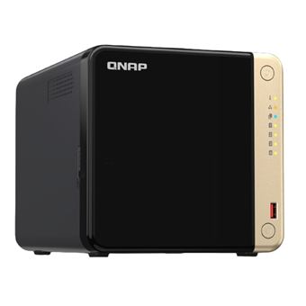 QNAP TS-464 - Serveur NAS - 4 Baies - SATA 6Gb/s - RAID RAID 0, 1, 5, 6, 10, JBOD - RAM 8 Go - 2.5 Gigabit Ethernet - iSCSI support