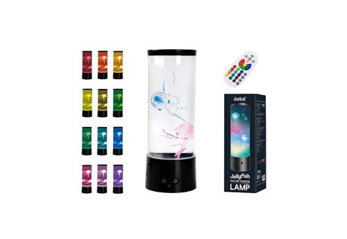 Itotal Noir Lampe Médusa Avec Télécommande 28 Cm - Transparent - Verre
