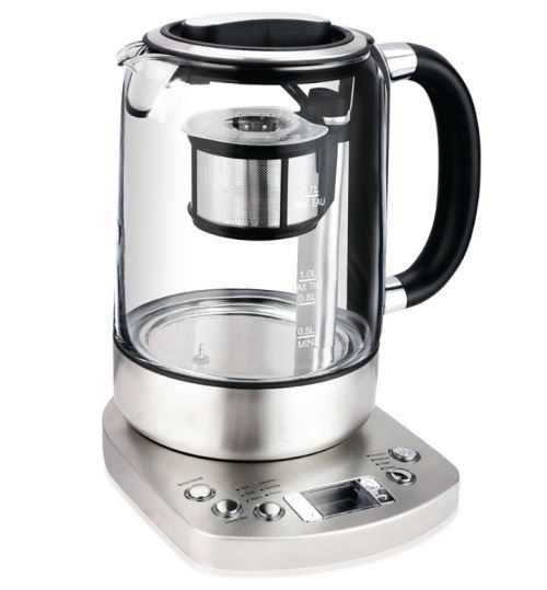 Théière à température variable avec panier d'infusion automatique