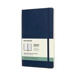 Agenda-carnet 2021 semainier Moleskine Souple grand format Bleu