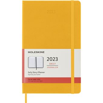 Agenda scolaire Moleskine 2022 2023 Journalier grand format Rigide Jaune Orangé