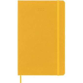 Agenda scolaire Moleskine 2022 2023 Journalier grand format Rigide Jaune Orangé