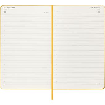 Agenda scolaire Moleskine 2022 2023 Journalier grand format Rigide Jaune Orangé